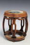 Chinese Wood Stand with Marble Top