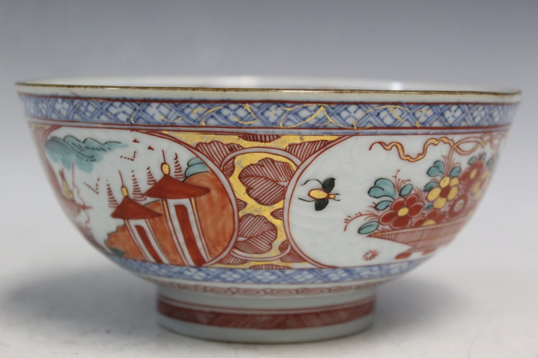 Amsterdam Decorated Chinese Kangxi Export "Bont Bowl": Amsterdam Decorated Chinese Kangxi Export "Bont Bowl". Diam 14 cm, As Is.