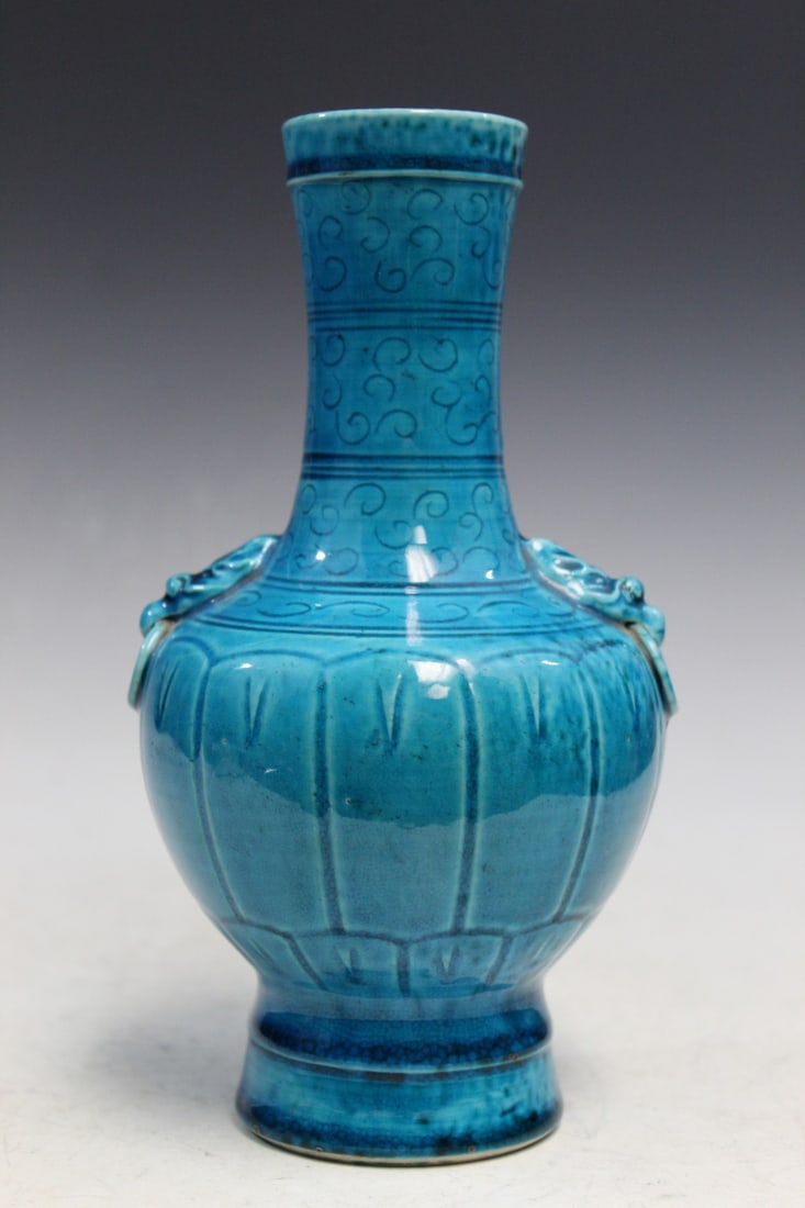 Chinese Turquoise Glaze Porcelain Vase (1 of 6)