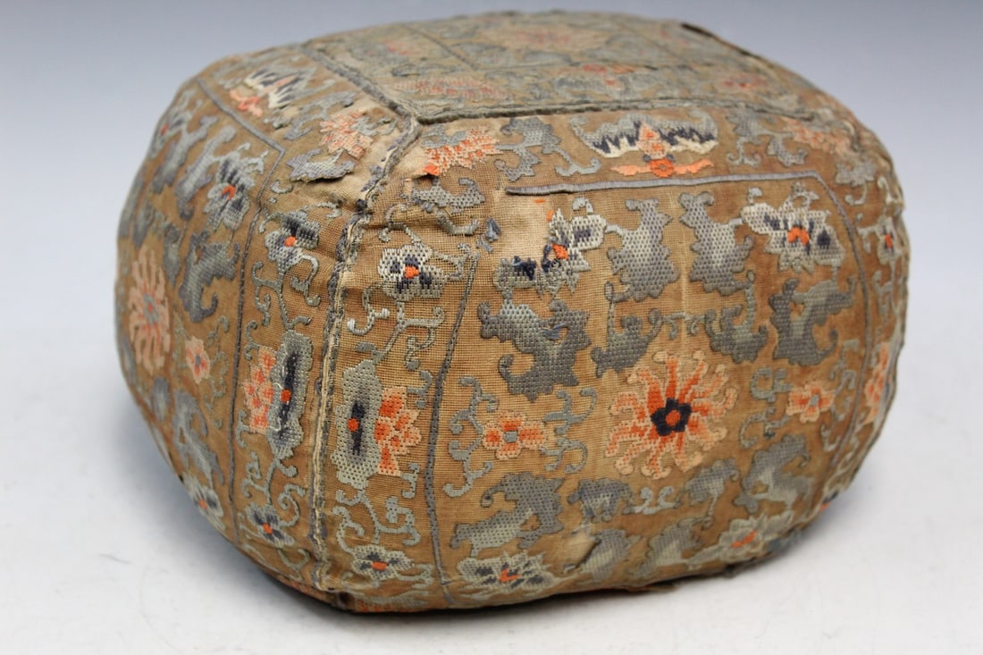 Antique Chinese Silk Embroidery Pillow (1 of 6)