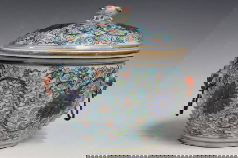 Chinese Doucai Porcelain Warming Bowl: Chinese Doucai Porcelain Warming Bowl. Diam 13