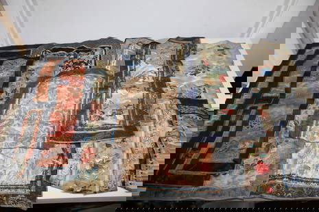 Group of Chinese Silk Embroidery Pieces: Group of Chinese Silk Embroidery Pieces. Largest size 54x25 cm. As Is.