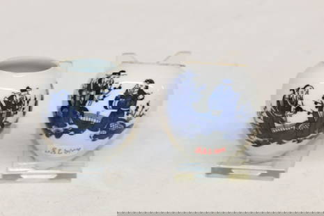 Two Chinese Blue and White Porcelain Bird Feeders: Two Chinese Blue and White Porcelain Bird Feeders. D 5.5cm