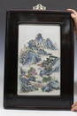 Chinese Framed Porcelain Plaque