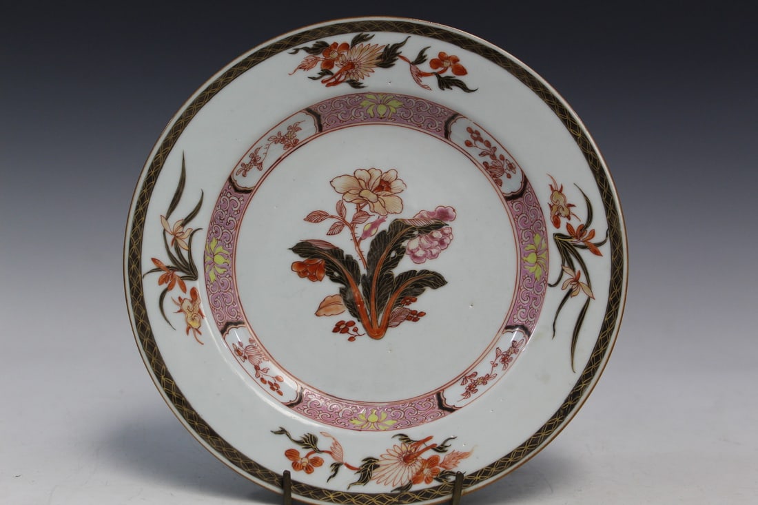Chinese Export Famille Rose Porcelain Plate (1 of 6)