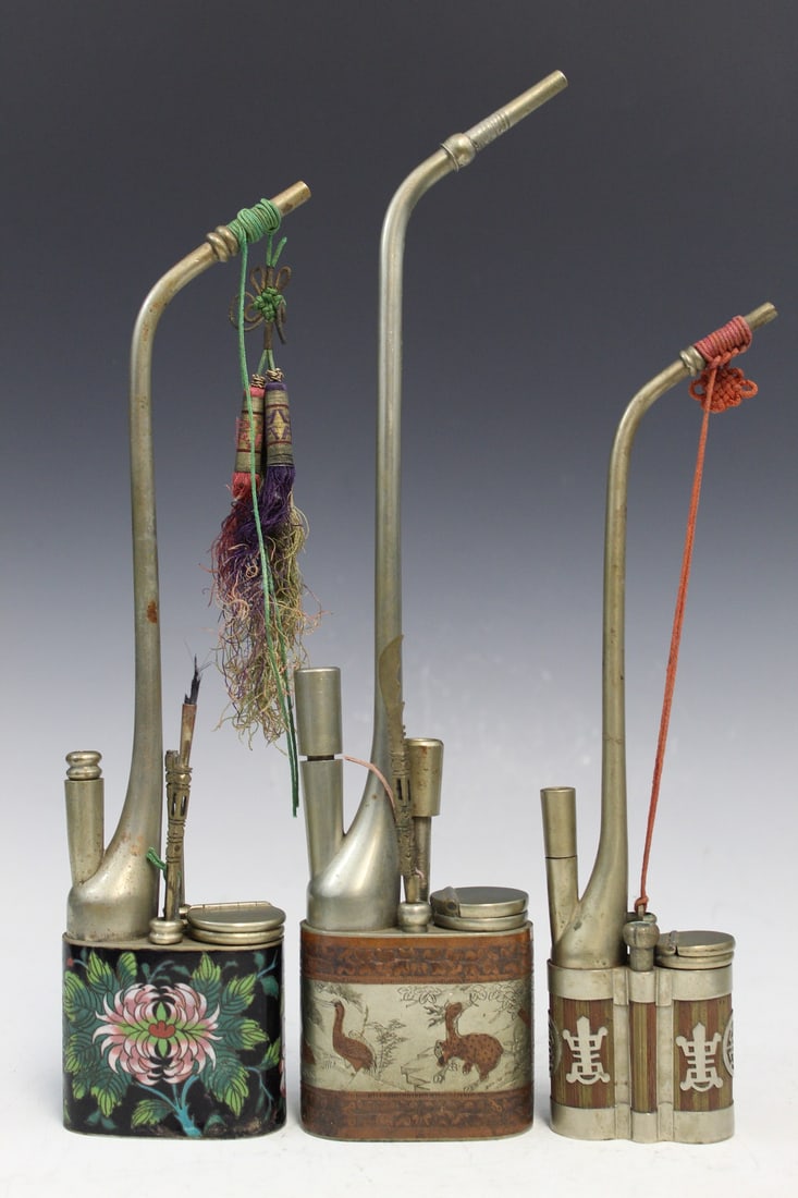 Three Chinese Smoking Pipes (1 of 8)