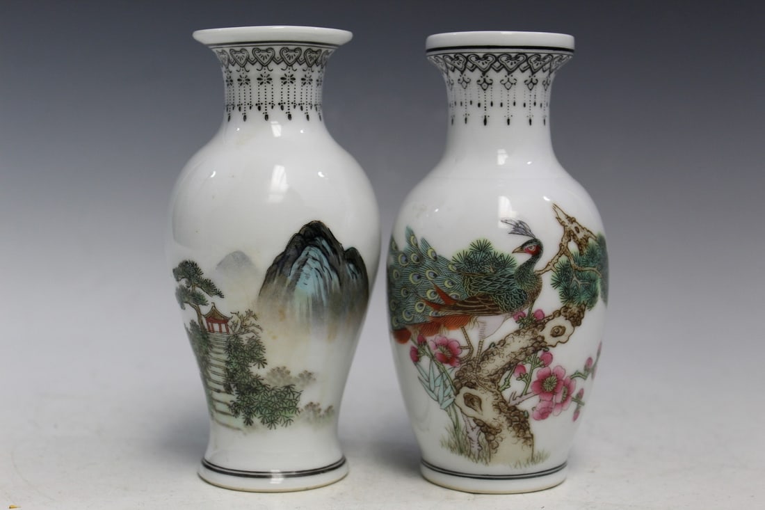 Two Chinese Porcelain Vases (1 of 8)