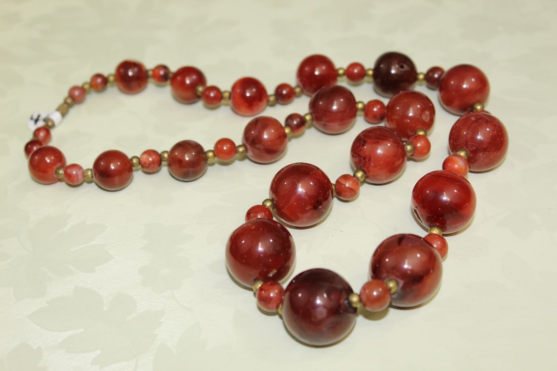 Red Agate Beads Necklace (1 of 6)