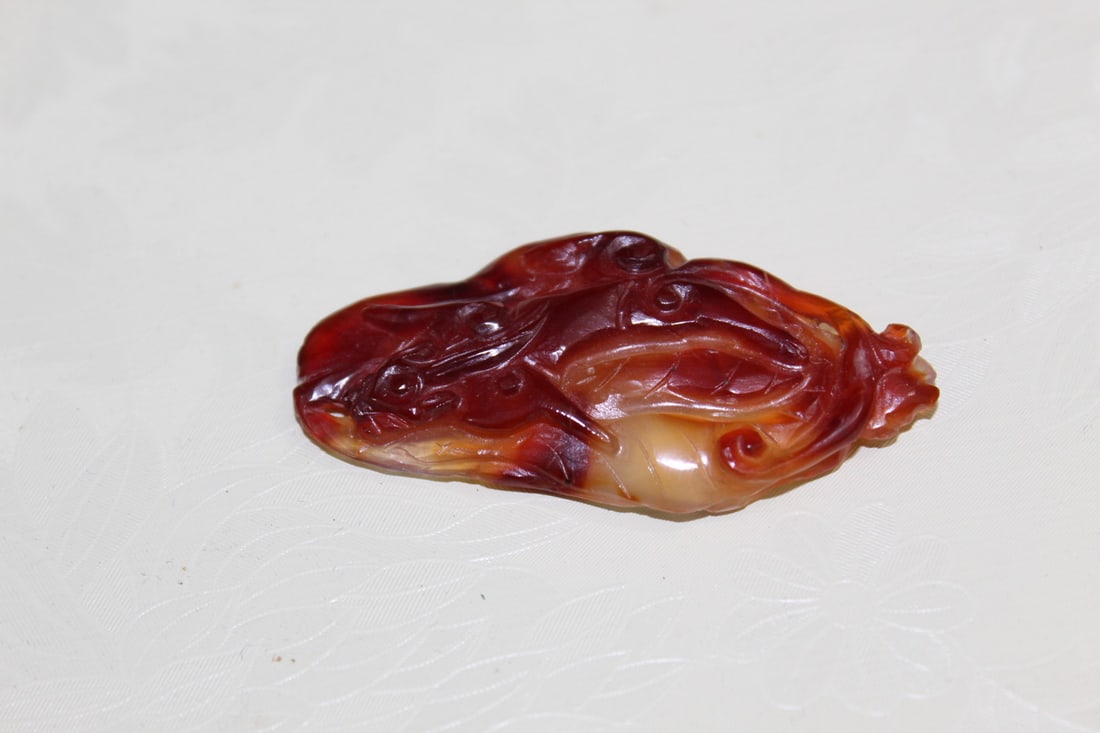Chinese Carved Agate Pendant (1 of 4)