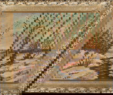 Erna S (Kuhn) Scharff (1895 - 1982) America Listed Artist "Countryside Snow View": Title:" Countryside Snow View"Material: Oil on CanvaSize: 20" x 16"Frame: 25" x 21"Condition: This artwork is in good overall condition for its age.Signature:Lower LeftArtist: Erna S (Kuhn) Scharff