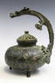 Chinese Bronze Incense Burner with Dragon Handle