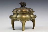 Chinese Brass Incense Burner