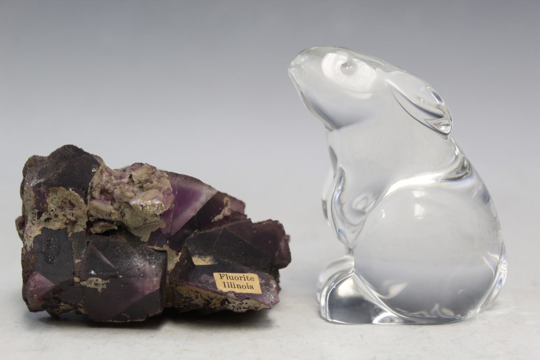 Purple Fluorite Illinois and a Baccarat Rabbit (1 of 4)