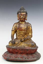 Chinese Gilt Bronze Buddha Statue