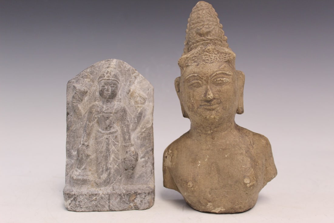 Two Asian Stone Carvings (1 of 6)
