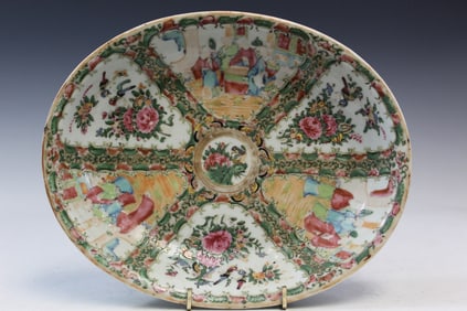 Chinese Rose Medallion Porcelain Dish