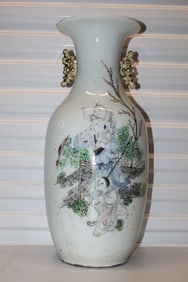 Large Chinese famille rose porcelain vase