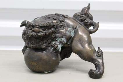 Japanese bronze foo dog