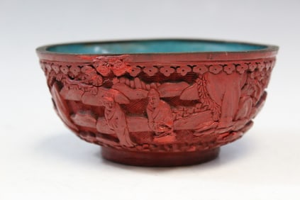 Chinese Cinnabar Bowl