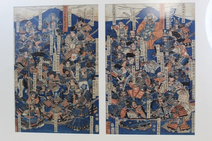 Battle Camps of Uesugi Kenshin and Takeda Shingen, Yoshitora, Kinchoro.