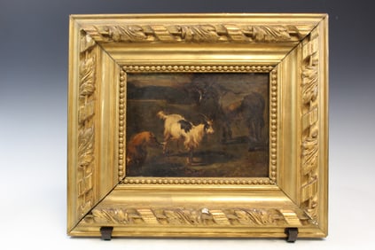 Goat and Donkey, Oil on Canvas.