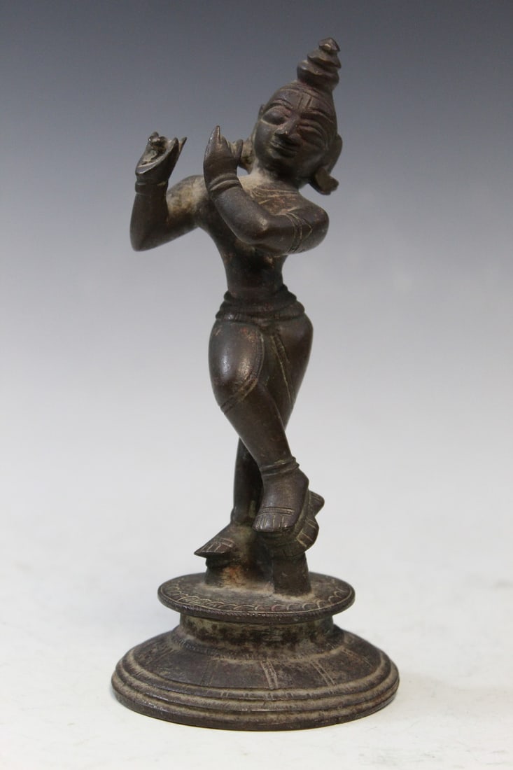 Indian Bronze Krishna Statue (1 of 8)