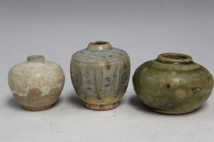 Three Chinese Small Pottery Jars