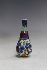 Chinese Blue and White Famille Rose Porcelain Snuff Bottle