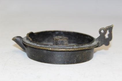 Antique Bronze Oil Lamp