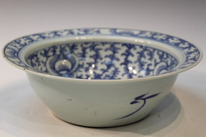 Chinese Blue and White Punch Bowl