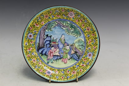 Chinese enameled dish.