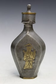Chinese Pewter Bottle