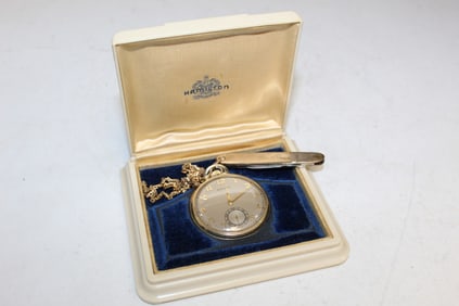 Hamilton 14K Gold Filled Watch and a Knife