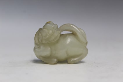 Chinese Jade Carving of a Foo Dog.