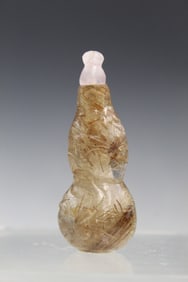 Chinese Hair Crystal Snuff Bottle