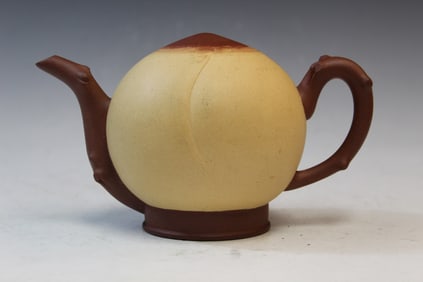 Chinese Yixing Peach-shaped Pottery Water Dropper