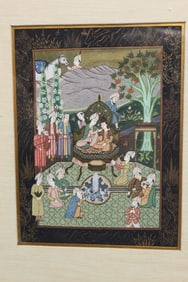 Vintage Indian Miniature Painting on Silk