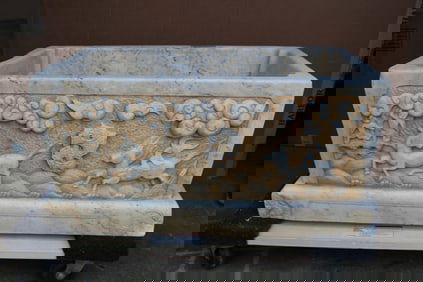Chinese Carved Marble Trough