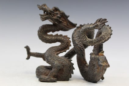 Metal Dragon Statue
