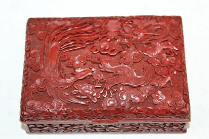 Chinese Carved Cinnabar Box