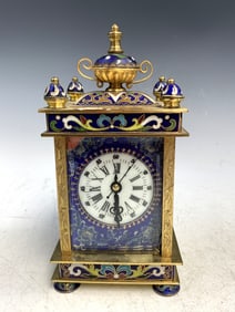 Chinese cloisonne clock.