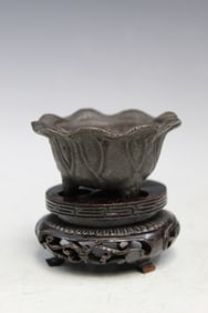 Chinese Metal Lotus Flower Incense Burner
