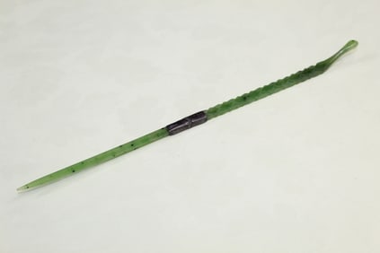 Antique Chinese Spinach Jade Hairpin