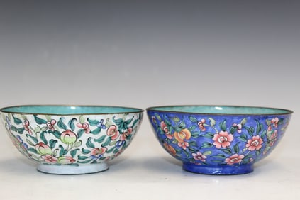 Two Chinese Enamel Bowls