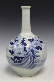 Japanese Blue and White Porcelain Vase