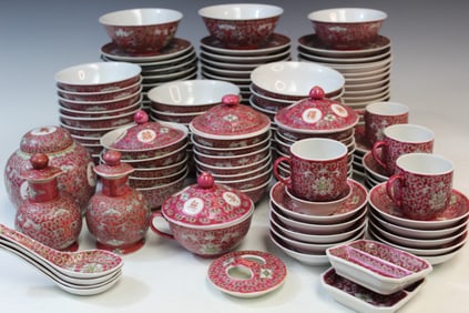 Large Chinese Jingdezhen Porcelain Set