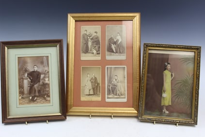 Three Antique Photo Frames
