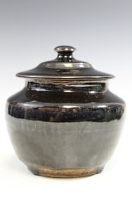 Chinese Black Glazed Pottery Jar