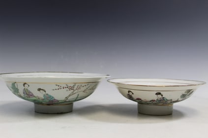 Two Chinese Famille Rose Porcelain Bowls