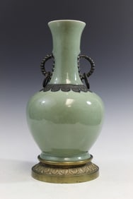Chinese Green Glazed Porcelain Vase